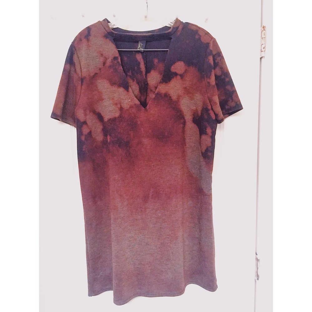 Forever 21 Bleached Acid-Wash Dress Short
